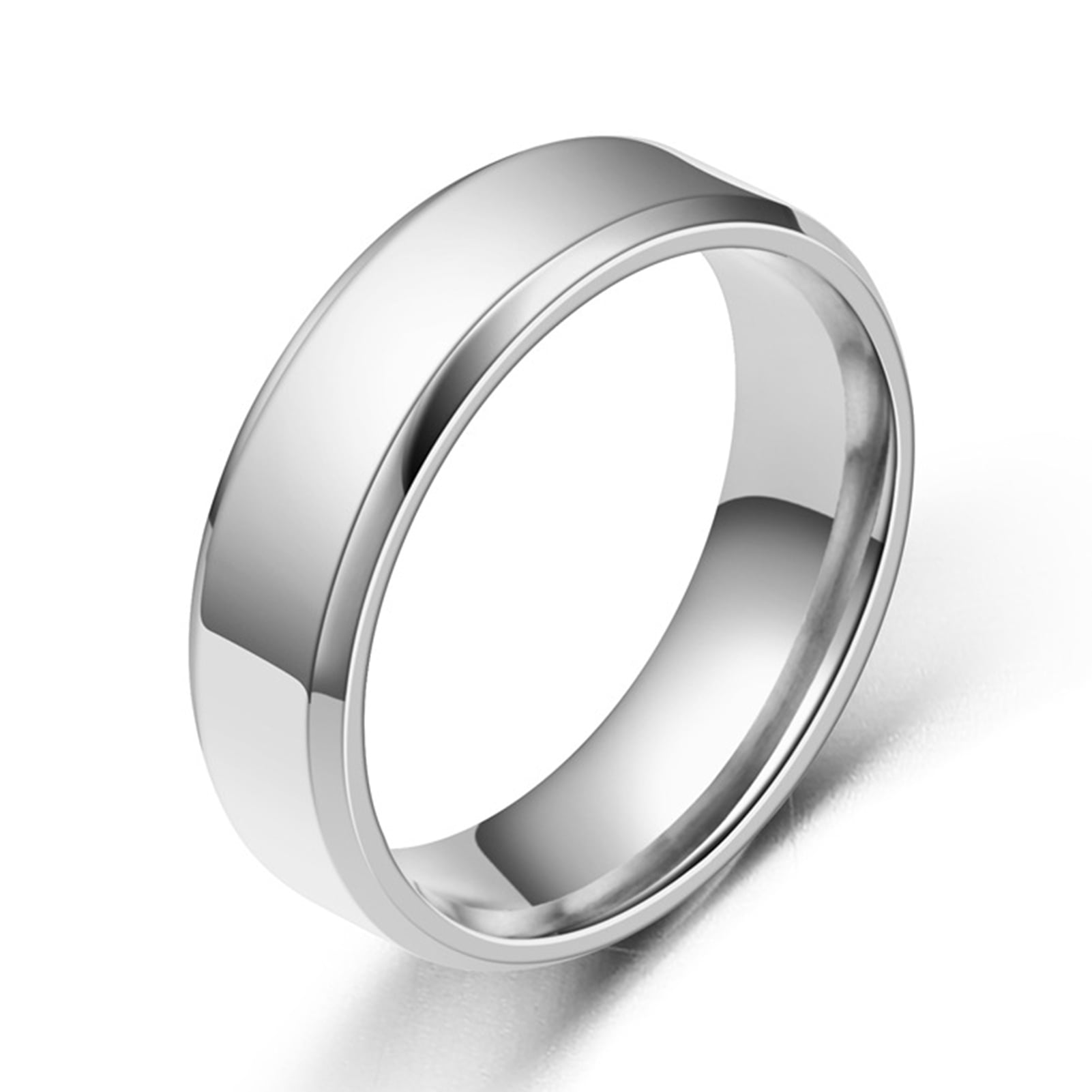 Stainless Steel Basic Plain Ring 7mm Dome Polished Comfort Fit Wedding  Band, Unisex Style for Both Men and Women - Walmart.com