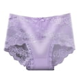 thumbnail image 1 of HEVIRGO Women Panties Mid Waist Lace Hollow Out Good Breathability Butt-lifted Underpants Moisture-wicking Briefs for Sport Work, 1 of 8