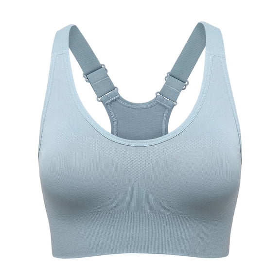 HEVIRGO Women Sports Bra High Neck Racerback Underwear Padded Support Bralette Fitness Crop Top for Daily Wear Yoga Gym