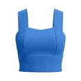 thumbnail image 1 of HEVIRGO Women Square Neck Sports Bra Padded Workout Crop Tank Top with Built-in Bra for Yoga Gym Fitness Running, 1 of 8