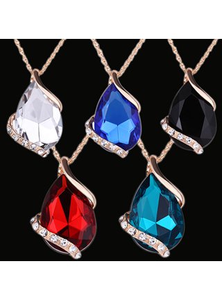 Crystal Vintage Lock Key Pendant Necklace Women Light Luxury woman  rhinestone necklaces Dress Jewelry