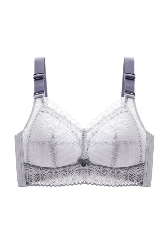 Bras for Women No Underwire Unpadded Full Coverage Bras for Women Bra Wireless Bra Grey 36B