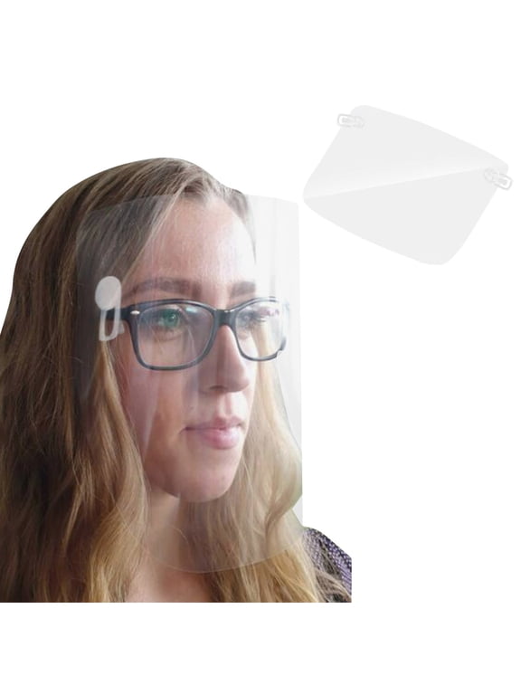 Cover Face Visor Shield On Glasses Reusable Transparent Clear One Size