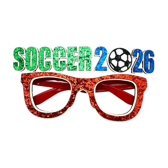 HEVRJEWJD Glasses Football Fan Party Novelty Eyewear Celebration Support Prop Red