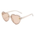 thumbnail image 1 of HEVRJEWJD Kids Heart Shaped Sunglasses Stylish Cute Bee Sunglasses for Toddler Girls | Heart Shaped Cute Design for Kids with Lightweight Frame and Adjustable Fit Beige2 14.5cm, 1 of 3