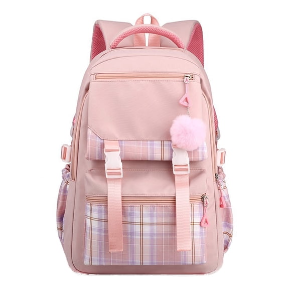 HEVRJEWJD Kids Stylish Minimalist Laptop School Backpack For Girls Students Lightweight Bookbag With Multiple Pockets Red One Size