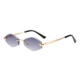 thumbnail image 1 of HEVRJEWJD Rimless Rectangle Sunglasses, Polygon Frameless Shades | Great for Selfies,Party,Clubbing,Dates,Concert, Grey2 14.5cm, 1 of 3