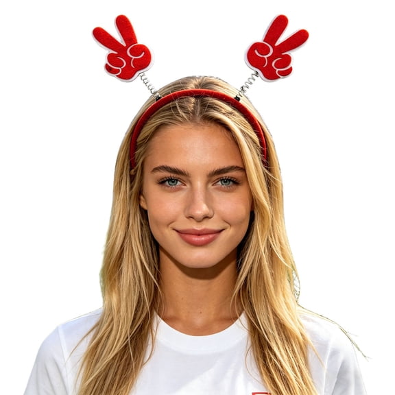 HEVRJEWJD Sports Fan Party Cheering Headband Elastic Sweatband For Football Basketball Games Red One Size