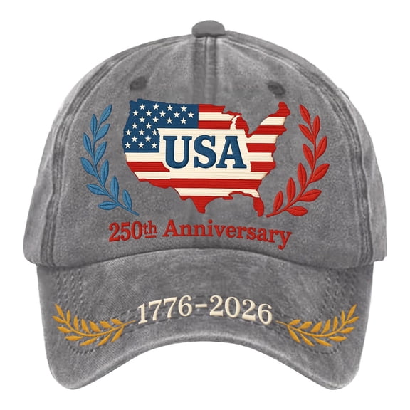 HEVRJEWJD Unisex Independence Day Baseball Cap With Printed Soft Peak Sun Hat Outdoor Casual Headwear Grey One Size
