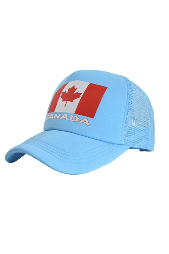 Unisex National Baseball Cap For Outdoor Sports Sun And Group Activities Ventilated Mesh Visor Sky Blue One Size