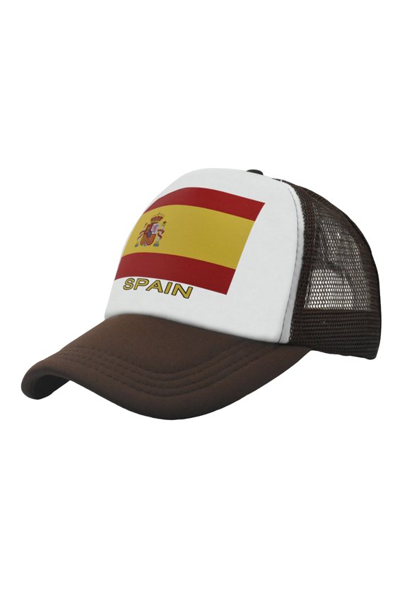 Unisex National Baseball Visor For Outdoor Sun Group Activities Breathable Mesh Design Brown One Size