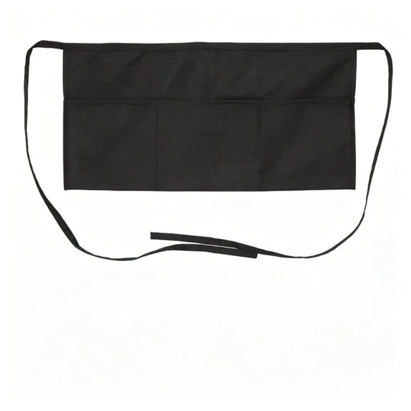 HEWANG Aprons With Front Pockets For Women Waitress Server Aprons With Triple Pockets Half Waist Apron,1 pack