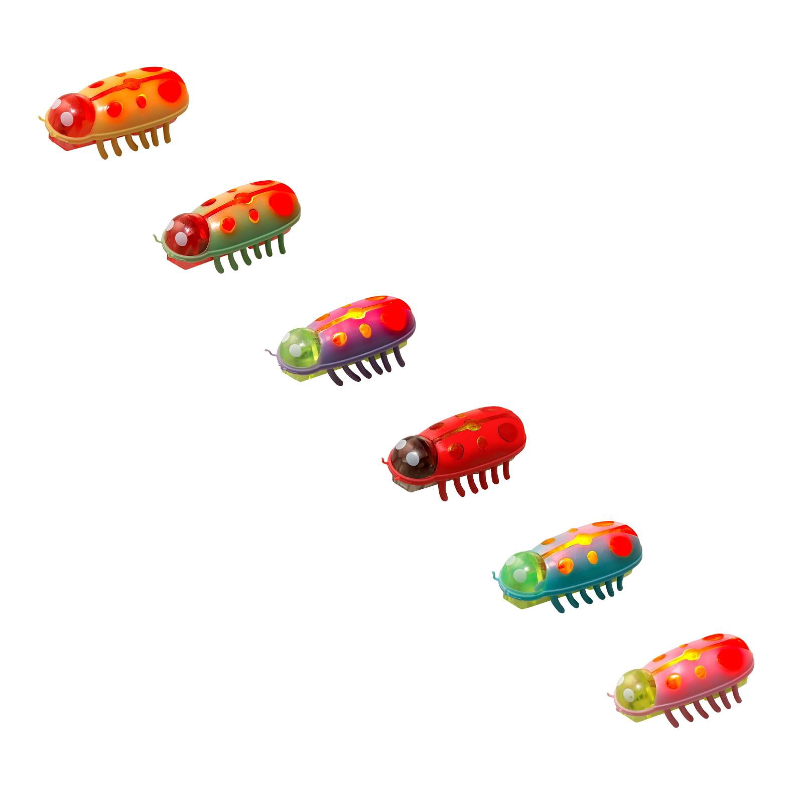 HEWANG Cat Electric Bug Toy,Pet Mini Cute Toy Battery Operated Toys,Cat Funny Interactive Toys,Unleash Nature,Anxiety Relief,Moving for Indoor Cats Chasing,Playing,Entertainment,Training(6PCs丨ABCEFG)