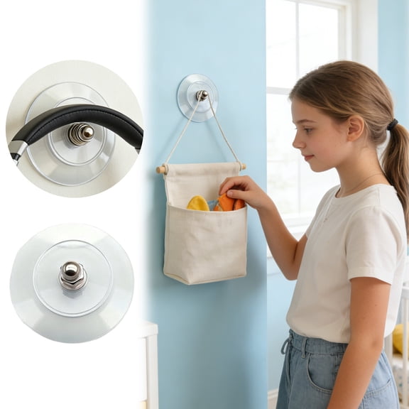 HEWANG Drill Free Adhesive Hooks, 2026 New Reusable Adhesive Wall Mount Screw Hooks, Picture Hangers Without Nails for Wall Mount, Bathroom, Home, Kitchen, Office (1Pcs)