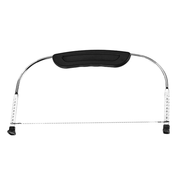 HEWANG Wire Cake Slicer Leveler - Adjustable Cake Cutter Tool with 9 Height Settings, Stainless Steel Wires & Black Handle, for Professional Baking and Layer Cakes Black