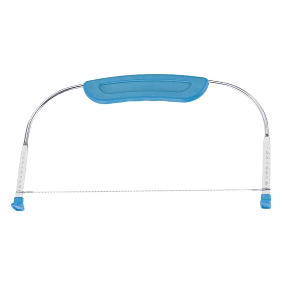HEWANG Wire Cake Slicer Leveler - Adjustable Cake Cutter Tool with 9 Height Settings, Stainless Steel Wires & Black Handle, for Professional Baking and Layer Cakes Blue