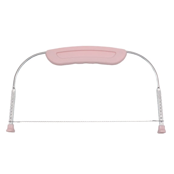 HEWANG Wire Cake Slicer Leveler - Adjustable Cake Cutter Tool with 9 Height Settings, Stainless Steel Wires & Black Handle, for Professional Baking and Layer Cakes Pink