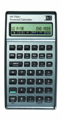 HP HEWLETT PACKARD 17bII+ Financial Calculator with 22-Digit LCD Display, Black