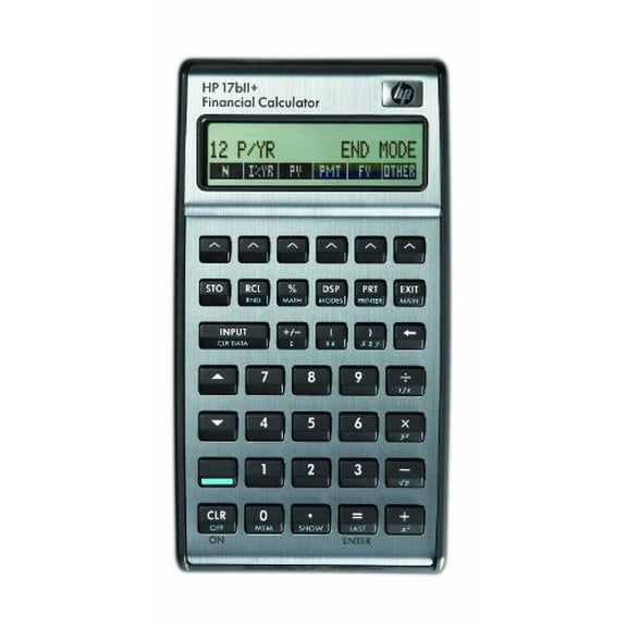 HEWLETT PACKARD 17bII+ Financial Calculator with 22-Digit LCD Display, Black