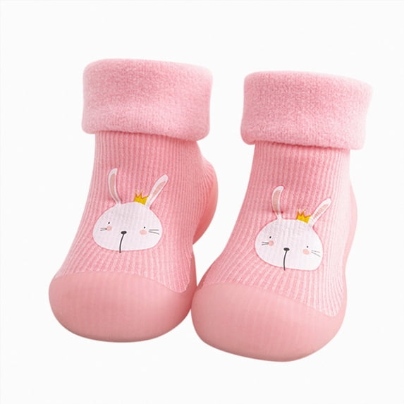HEWUQI Baby Infant Sock Shoes Toddler Boys Girls Walking Sneakers Non Slip Soft Rubber Sole Lightweight1st Birthday Gifts Pink Size 6.5 Infant
