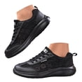 thumbnail image 1 of HEWUQI Running Shoes Women Lace up Arch Support Platform Wedge Walking Non Slip Sneakers Lightweight Casual Outdoor Athletic Footwear Black Size 12, 1 of 6