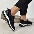 thumbnail image 1 of HEWUQI Fashion Thick Sole Sneakers for Women 2026 Breathable Trending Comfortable Support Casual Slip on Rubber Sole All Seasons Walking Shoes Black Size 7, 1 of 3