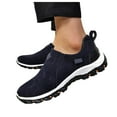 thumbnail image 1 of HEWUQI Fashion Thick Sole Sneakers for Women 2026 Breathable Trending Comfortable Support Casual Slip on Rubber Sole All Seasons Walking Shoes Blue Size 11, 1 of 5