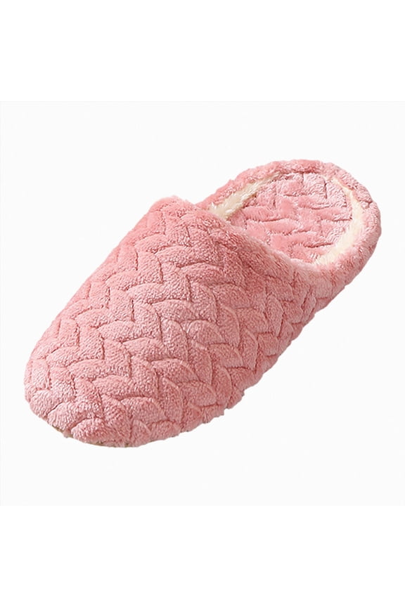 Flat Sippers for Women with Memory Foam Cute Closed Toe Fuzzy Home Slippers Indoor Outdoor Antiskid Soft Birthday Gifts Shoes Red Size 7.5