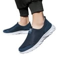 thumbnail image 1 of HEWUQI Men's Slip on Loafers Lightweight Casual Mesh Walking Boat Shoes Breathable Non Slip Driving Work Sneakers Blue Size 11, 1 of 4