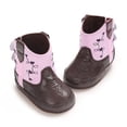 thumbnail image 1 of HEWUQI Newborn Baby Boy Girl Boots Western Cowboy Boots Infant Non Slip Soft Sole First Walking Crib Shoes Red Size 5 Infant, 1 of 5