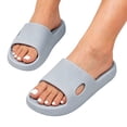 thumbnail image 1 of HEWUQI Slide Shower Shoes for Men Women Non Slip Holes House Slippers Bathroom Pool Gym Students College Dorm Quick Drying Comfortable Sandals Gray Size 6, 1 of 5