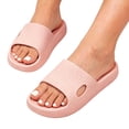 thumbnail image 1 of HEWUQI Slide Shower Shoes for Men Women Non Slip Holes House Slippers Bathroom Pool Gym Students College Dorm Quick Drying Comfortable Sandals Pink Size 9, 1 of 5