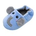 thumbnail image 1 of HEWUQI Toddler Kids Winter Slippers Girls Boys House Slip on Plush Warm Soft Cute Cartoon Comfortable Indoor Shoes Blue Size 8 Toddler, 1 of 4