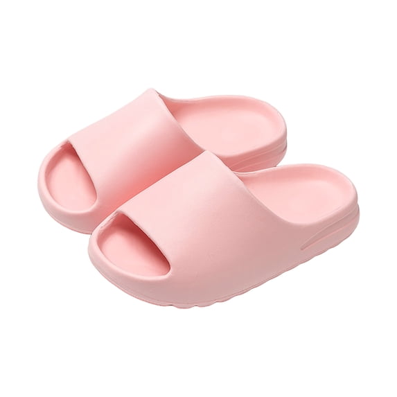HEWUQI Toddler Platform Slides Slippers Unisex Child Boys Girls Solid Color Sandals Compfortable Shower Beach Garden Shoes Pink Size 12 Little Kid