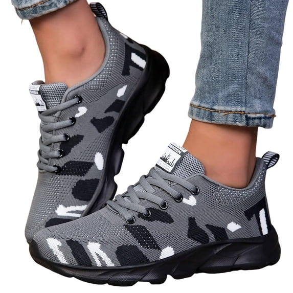 HEWUQI Women's Barefoot Running Shoes Low Drop Hiking Walking Cushion Footwear Tennis Non Slip Workout Gym Athletic Fashion Sneakers Gray Size 6.5
