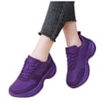 thumbnail image 1 of HEWUQI Women's Hollow out Sneakers Platform Mesh Cushion Breathable Casual Shoes Lightweight Soft Slip on Running Shoes Purple Size 7.5, 1 of 5