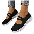 thumbnail image 1 of HEWUQI Women's Knit Slip on 2026 Breathable Walking Mules Orthopedic Backless Tennis Sneakers Arch Support Orthopedic Mesh Work Shoes Black Size 6.5, 1 of 4