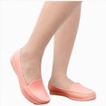 thumbnail image 1 of HEWUQI Women's Slip on Leather Loafers Lightweight Comfortable Driving Moccasins Round Toe Walking Flat Shoes for Casual Business Work Pink Size 5.5, 1 of 3