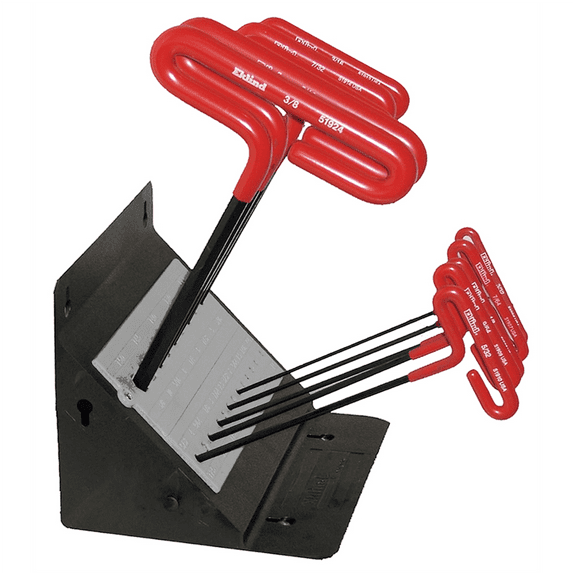 HEX KEY SET 10PC SAE THANDLE CUSH GRIP 9IN W/STAND