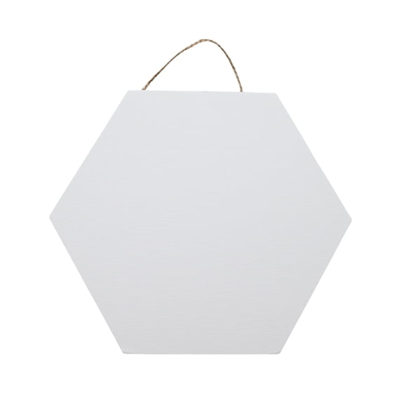 Hello Hobby Hexagon White Canvas Board for All Ages - Art Board & Canvas