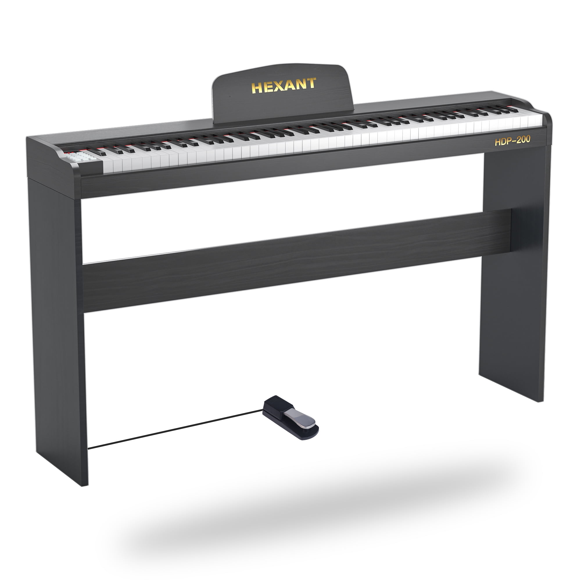 HEXANT 88 Key Digital Piano Keyboard, Semi-Weighted Electric Piano Keyboard with Multifunctional Keyboard/110 Demo Songs/900 Tones/700 Rhythms/64 Polyphony/Sustain Pedal for Adult/Beginner