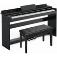 thumbnail image 1 of HEXANT 88-Key Weighted Digital Piano with 3 Pedal, Bench & Multi-Functional Keyboard, Black, 1 of 7