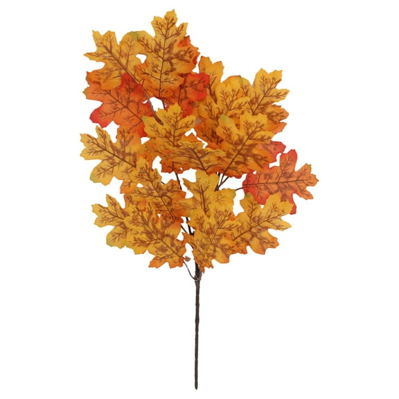 HEXBOOYOO 2025 New Arrival Artificial Maple Leaves Branches 21.10in Fake Fall Leaves Stems Plants Outdoor Greenery for Home Kitchen Farmhouse Thanksgiving Table Centerpiece Fireplace Halloween Decor