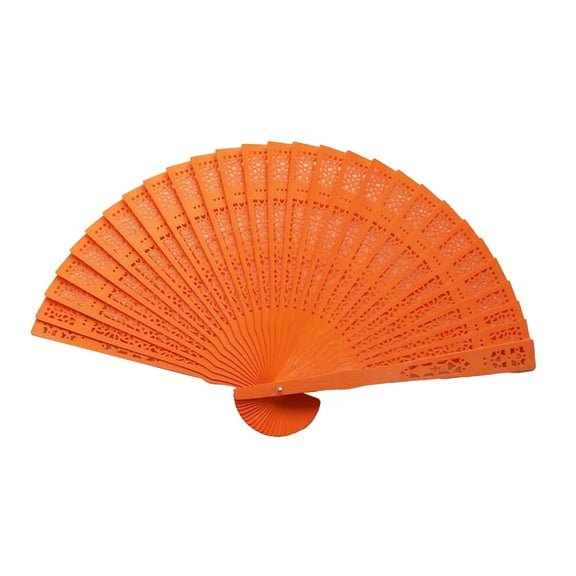 HEXBOOYOO Clearance Bamboo Folding Fan ,Handheld Fans with Sandalwood and Silk, Vintage Wooden Fan for Weddings Parties and Diy Decorations, Chinese and Japanese Style Fans for Cooling and Decor