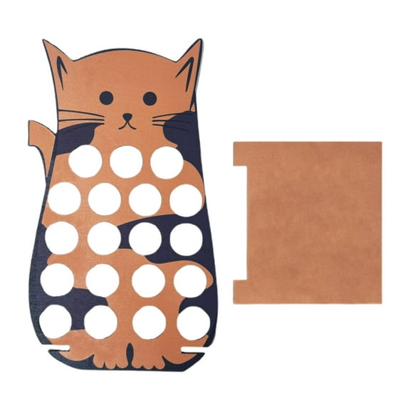 HEXBOOYOO Desktop Display Wood Stand K Cup Holder Coffee Pod Organizer k-cup Storage, Decoration for Cafe Room, Coffee Shop (Cat) - 2025 New Arrival🔥