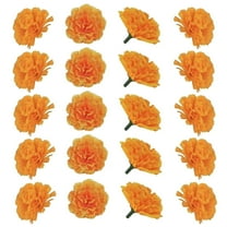 HEXBOOYOO Marigold Flowers Heads Bulk, Silk Artificial Flowers for Diwali,Indian Festival, DIY Marigold Garland Day of The Dead Decorations (Orange) - 2025 New Arrival🔥