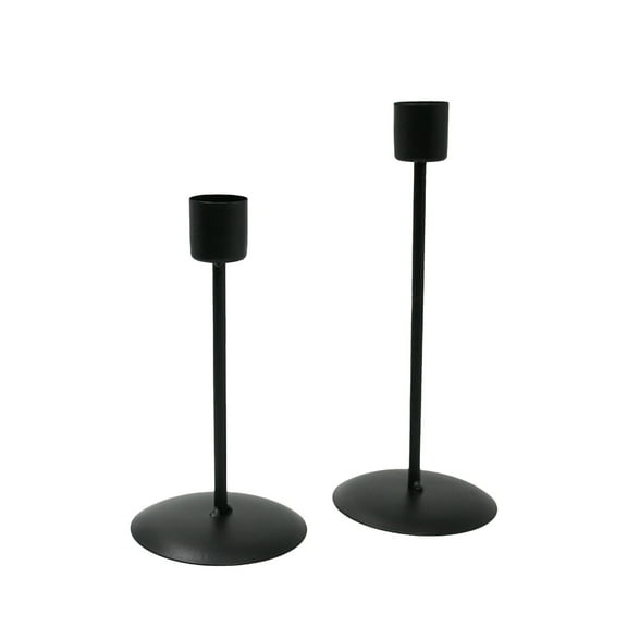 HEXBOOYOO Matte Black Candle Holders, Decorative Candlestick Holders for Taper Candles, Metal Candle Stands for Home Decor, Wedding, Dinning, Party, Anniversary - 2025 New Arrival🔥