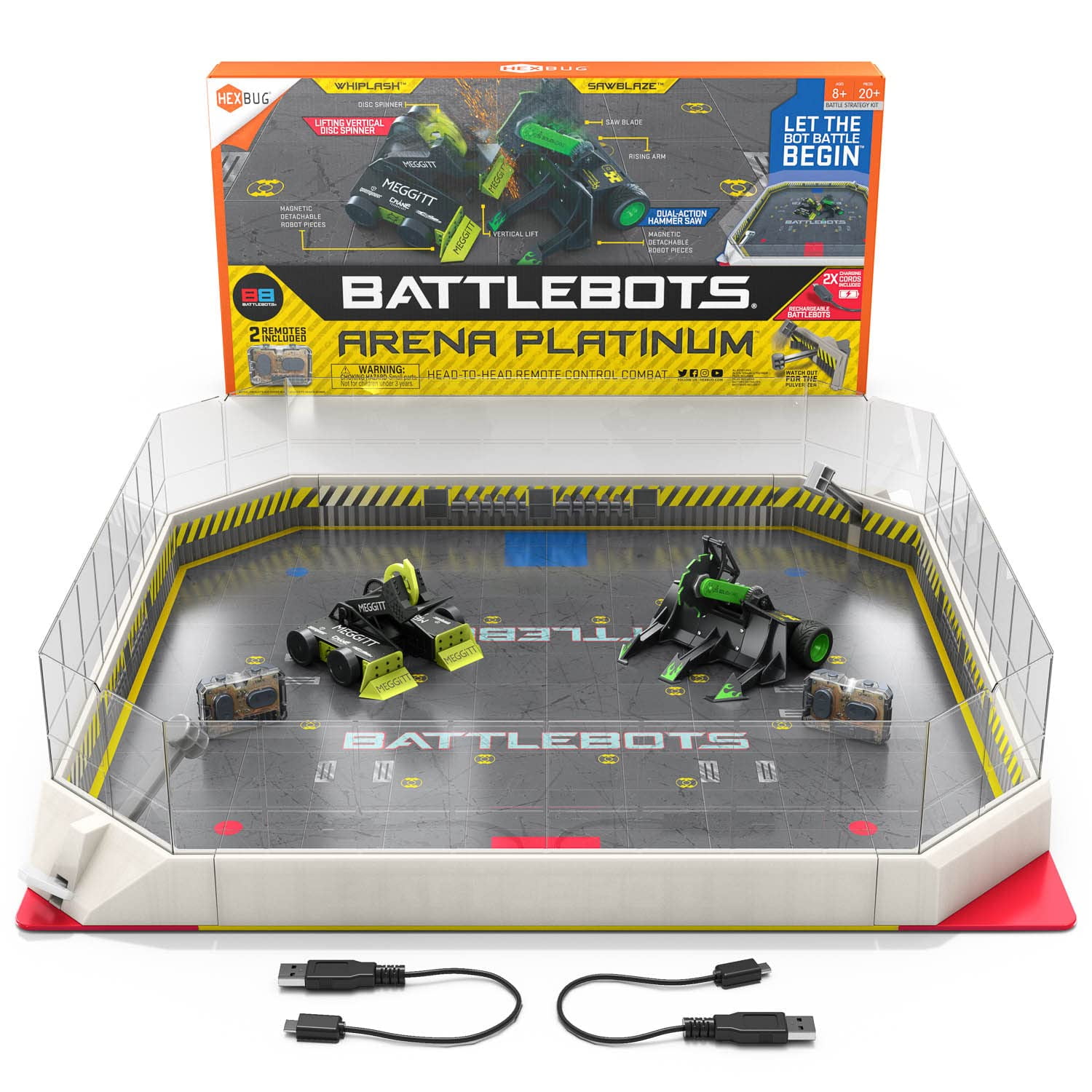 HEXBUG BattleBots Arena Platinum Multiplayer Remote Control Robot Toy