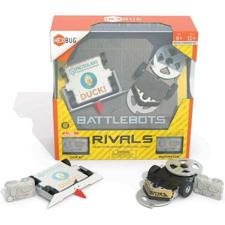 HEXBUG BattleBots Rivals 5.0 Rotator and Duck Remote Control Robot STEM Toys