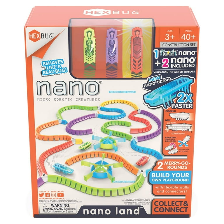 HEXBUG Flash Nano Nano Land Colorful Sensory Playset for Kids
